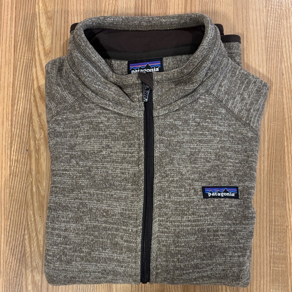 Patagonia Men's Brown Heathered Full-Zip Sweater - Picture 7 of 7